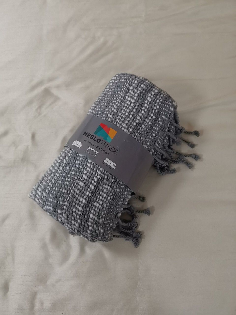 Prekrivač Plaid sivi